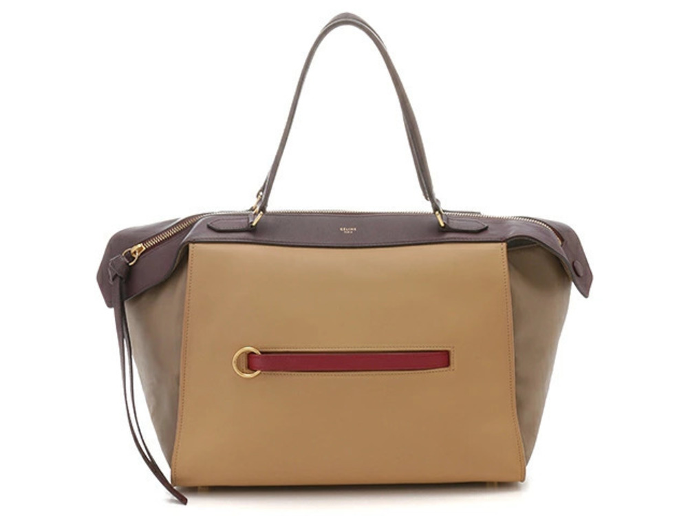 Celine Bag Handbag Calfskin Beige Cream Bordeaux Purple Brown Red
